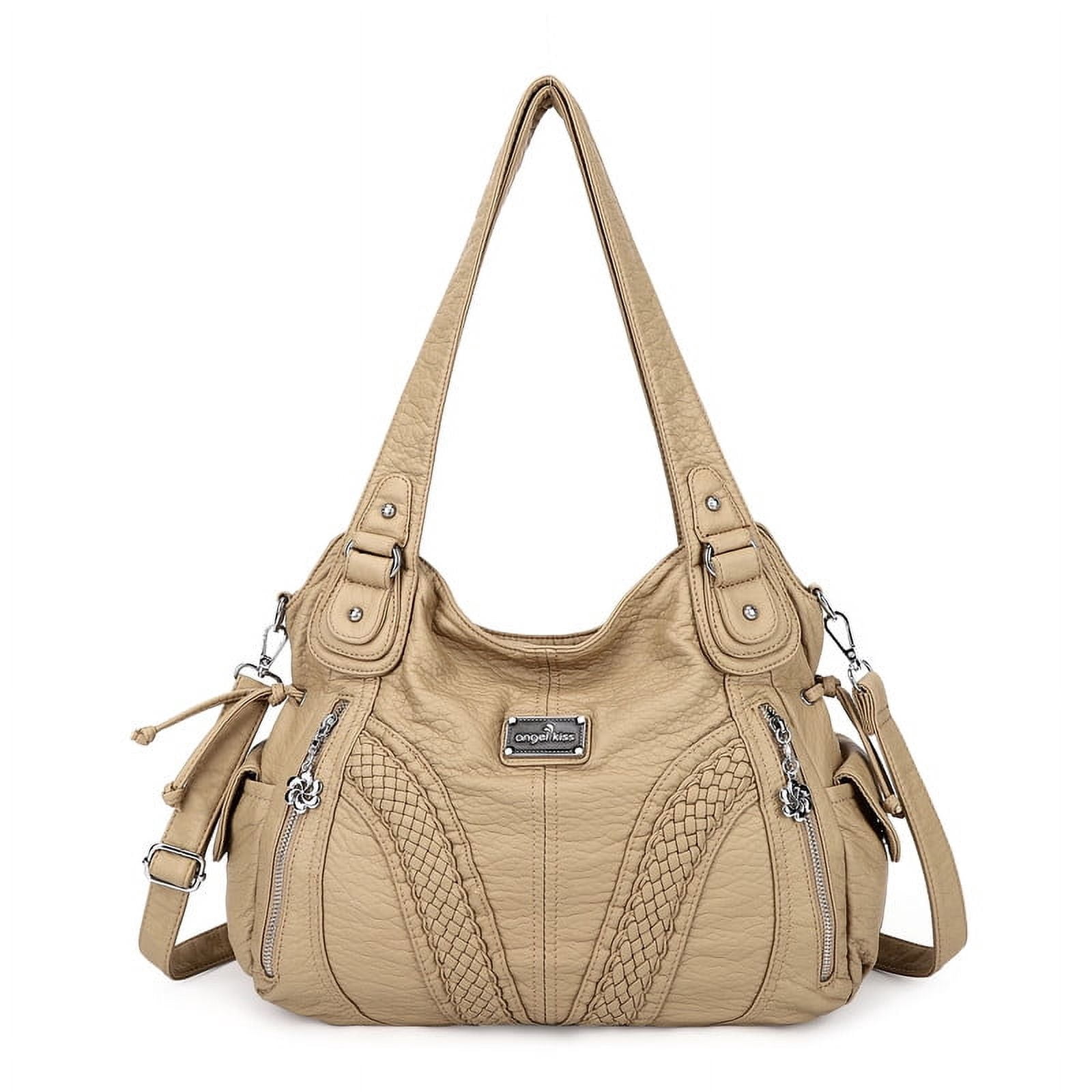 Angelkiss Women's satchel handbag Flexible multiple pockets with adjustable shoulder straps