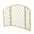 thumbnail image 1 of Angella 3 Panelled Iron Fireplace Screen, Gold, 1 of 5