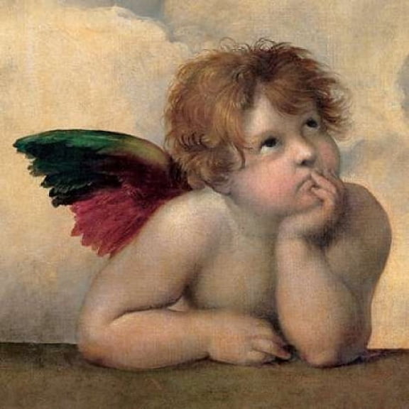 Angelo I - Madonna Sistina Poster Print by Raffaello (12 x 12)