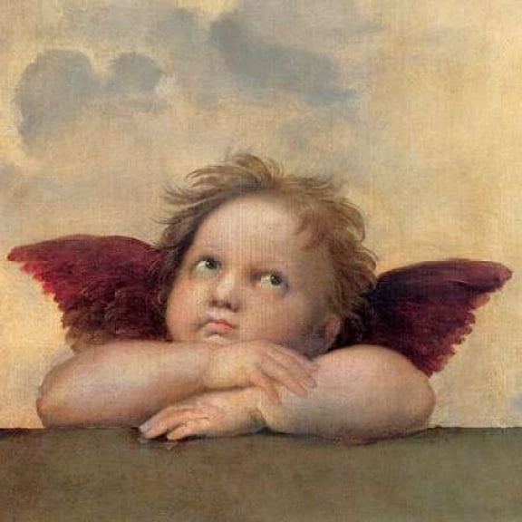Angelo II - Madonna Sistina Poster Print by Raffaello (12 x 12)