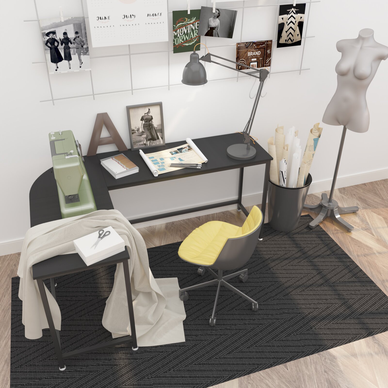 Angelpreet Reversible LShape Desk