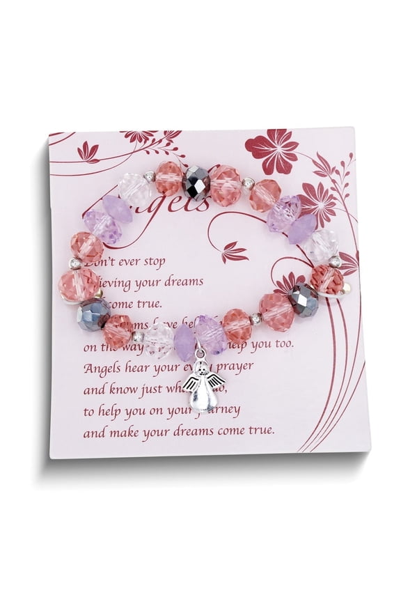 Angels Acrylic Stretch Bracelet