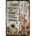thumbnail image 1 of Angels Don't Always Have Wings Sometimes They Have Whiskers Vintage Tin Sign Fox Lovers Gift Animal Wall Art Home & Office Inspirational Quote Sign Housewarming Gift 5.5x8 Inches, 1 of 7