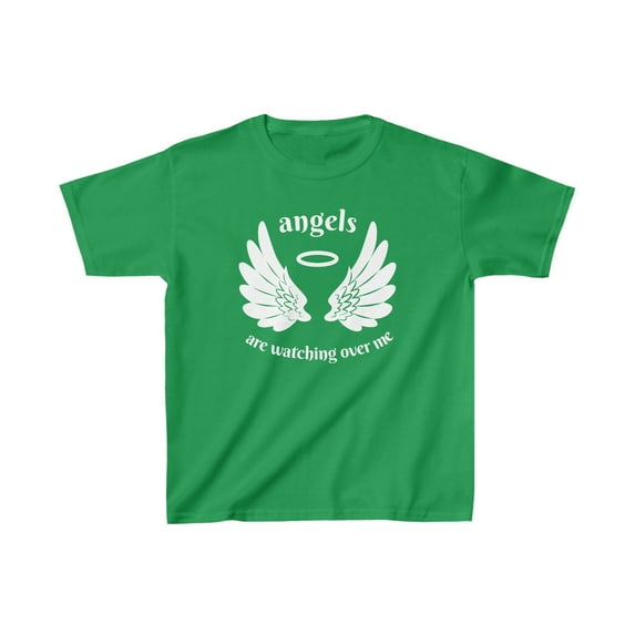 Angels Are Watching Over Me Kids Heavy Cotton Tee