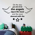 thumbnail image 1 of Angels Clapped Their Hands Baby Children Family Quote Quotes Wall Sticker Art Decal for Girls Boys Room Bedroom Nursery Kindergarten Fun Home Decor Stickers Wall Art Vinyl Decoration Size (, 1 of 3
