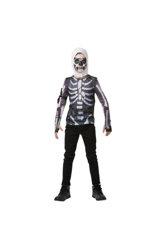 Angels Costumes Fortnite Skull Trooper Teen Costume Top & Hood - 9-10 yrs Unisex