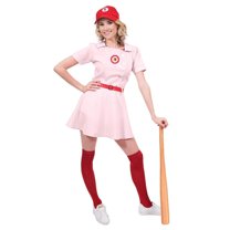Angels Costumes Rockford Peaches Women's Costume Baseball Uniform - X-Large Female