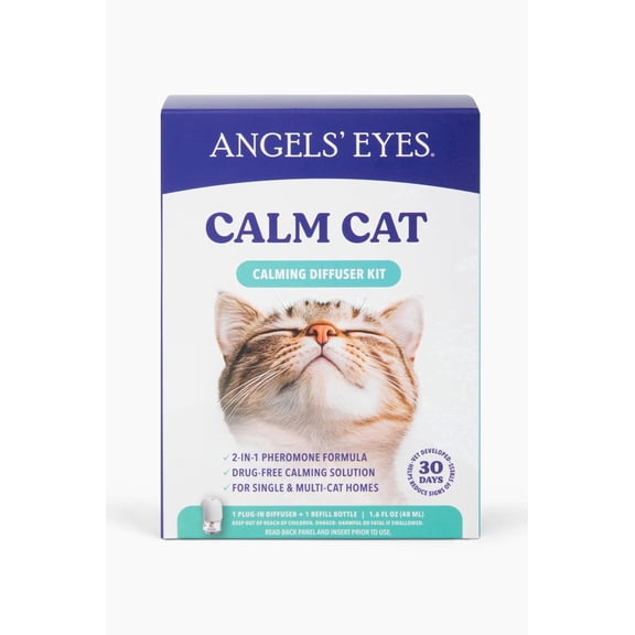 Angels' Eyes Pheromone Diffuser Kit for Cats, Calming Support, 48 mL Refill, 30-Day Supply, 1 Count