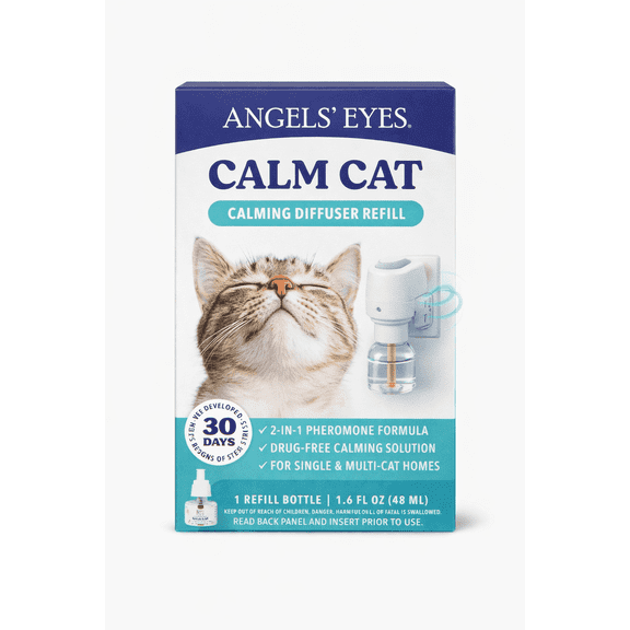 Angels' Eyes Cat Pheromone Diffuser Refill, Calming Support, 30-Day Supply, 1.6 fl oz, 1 Count