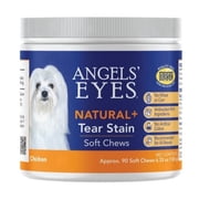 Angels Eyes Natural Plus Tear Stain Eye Care Dietary Supplement Soft Chews for Dog, Chicken Flavor, 90 Count Jar