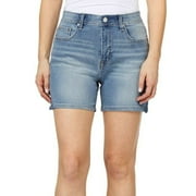 ANGELS FOREVER YOUNG Women's 360 Sculpt High Rise Denim Shorts-Blue / 10