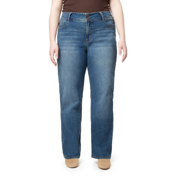 Angels Forever Young Women's Curvy Bootcut Jeans