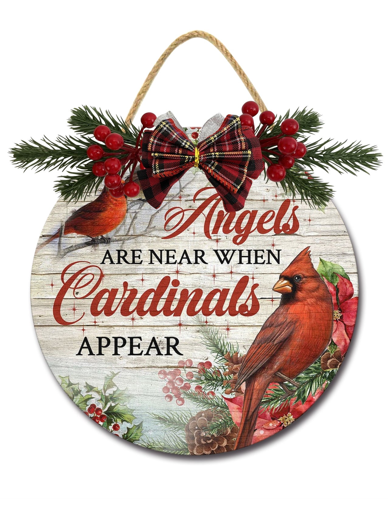 Angels Are Near When Cardinals Appear Sign Front for Door Decoration ...