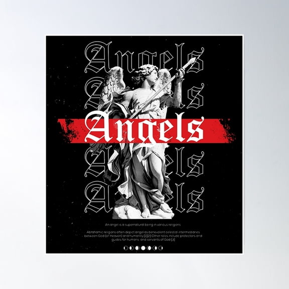 Angels Poster Wall Art, Modern Wall Decor, 24x36 UNFRAMED