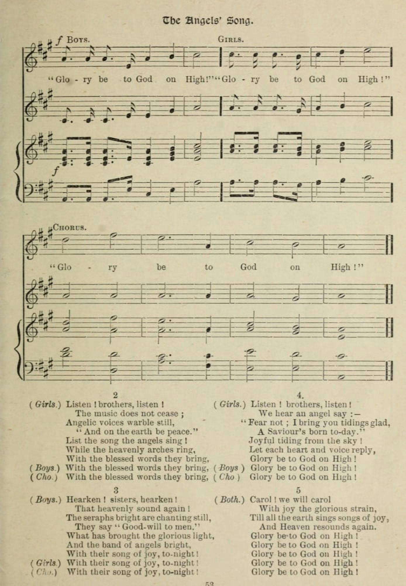 Angels Song 2 Gems of Christmas Song 1910 Canvas Art - (18 x 24)