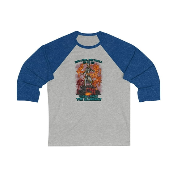 Angels Vs. Demons By Grandmarkee "The Alchemist" Unisex 3\4 Sleeve Baseball Tee
