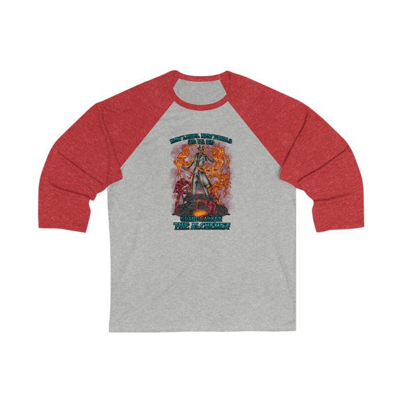 Angels Vs. Demons By Grandmarkee "The Alchemist" Unisex 34 Sleeve Baseball Tee