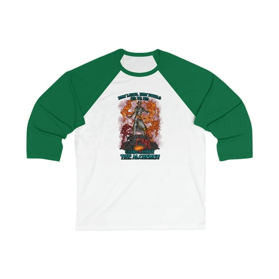 Angels Vs. Demons By Grandmarkee "The Alchemist" Unisex 3\4 Sleeve Baseball Tee