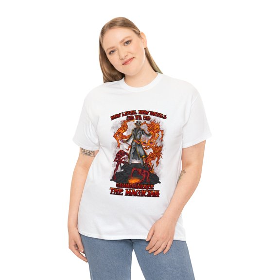 Angels Vs. Demons By Grandmarkee "The Magician" Unisex Heavy Cotton Tee