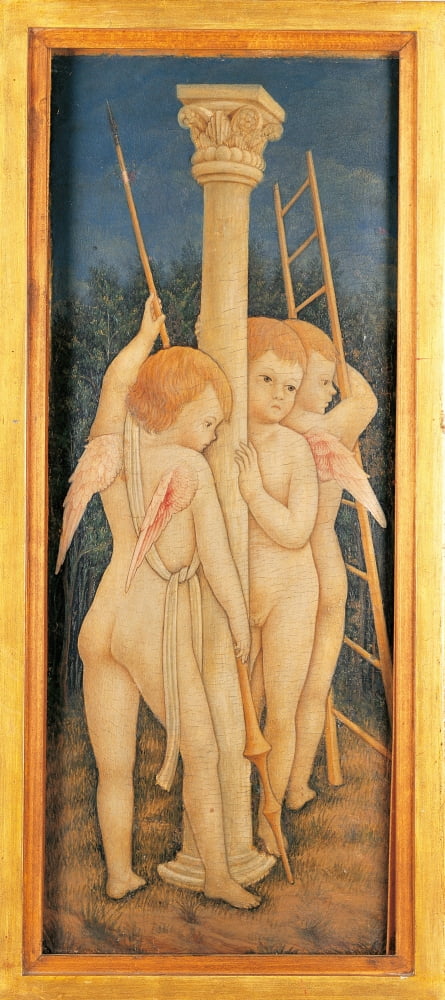 Angels With Instruments Of The Passion Canvas Art - (18 x 24)