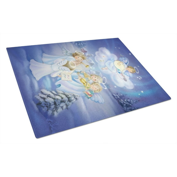 Angels around the Tree Glass Cutting Board Large