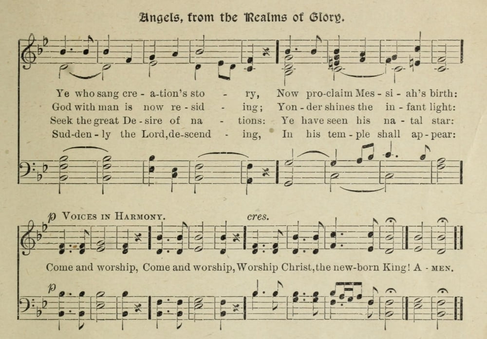 Angels from Realms of Glory Tunes 1 & 2 Smart & Montgomery Gems of Christmas Song Canvas Art - (18 x 24)