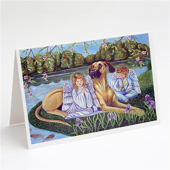 Angels with Great Dane Greeting Cards & Envelopes - Pack of 8