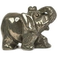 thumbnail image 1 of Angelstones Gemstone Elephant Pyrite Healing Crystal Animal Totem Spirit Stone Figurine 2 inch, 1 of 2