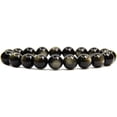 thumbnail image 1 of Angelstones Natural AA Grade Golden Obsidian Genuine Semi-Precious Gemstones Healing 10mm Beaded Stretch Bracelet 7" Unisex, 1 of 4