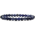 thumbnail image 1 of Angelstones Natural Blue Sodalite Gemstone 6mm Round Beads Stretch Bracelet 7" Unisex, 1 of 5
