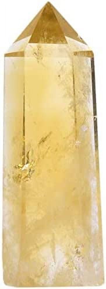 Natural Yellow Tiger Eye Gemstone Hexagonal Pointed Reiki Chakra Pendant Genuine Leather Necklace 18 Inch