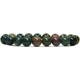 thumbnail image 1 of Angelstones Natural India Agate Genuine Semi-Precious Gemstones Healing 10mm Beaded Stretch Bracelet 7" Unisex, 1 of 4
