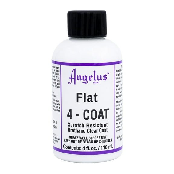 Angelus 4-Coat Urethane Clear Coat - Flat, 4 oz, Bottle