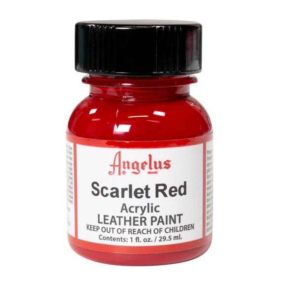 Angelus Acrylic Leather Paint, 1 oz., Scarlet