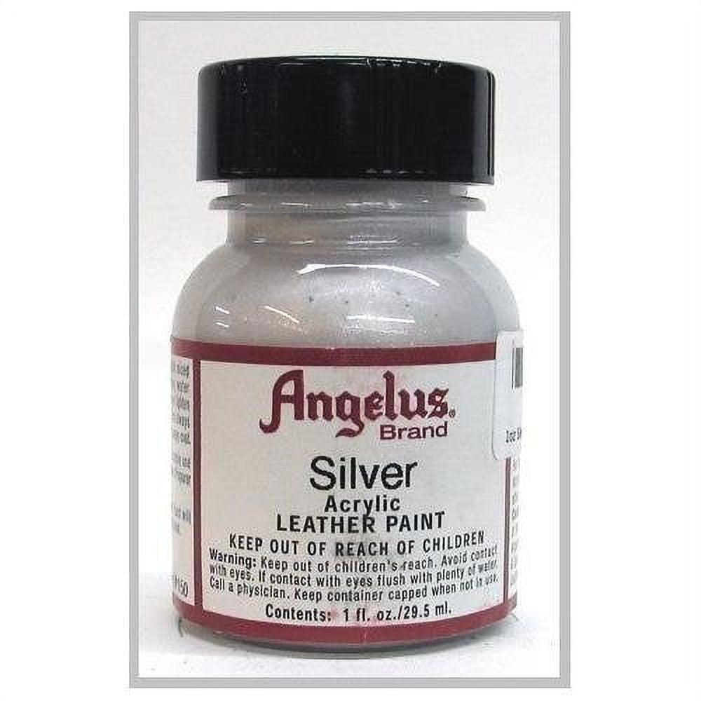 Reflective Acrylic Leather Paint – 3 oz – White and Silver - ViziGlow