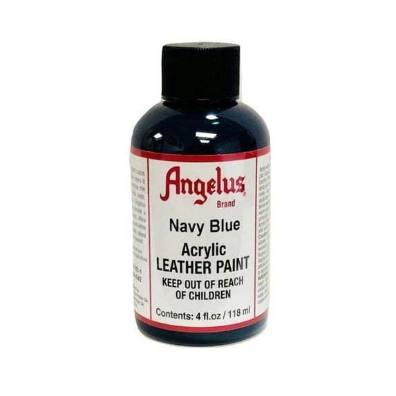 Angelus Acrylic Leather Paint, 4 fl.oz. Navy Blue