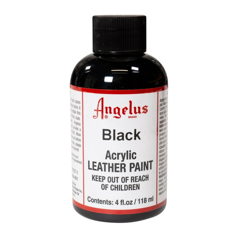 Angelus® Acrylic Leather Paint, Black for Restoring Boots
