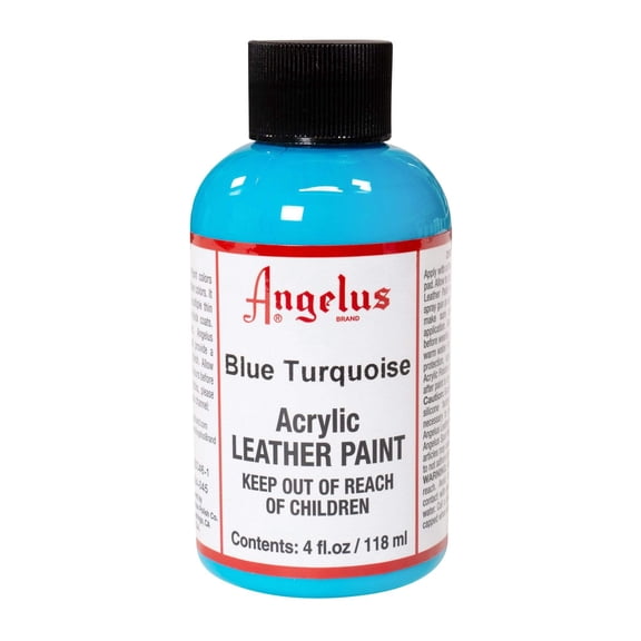 Angelus Acrylic Leather Paint, 4 oz., Blue Turquoise