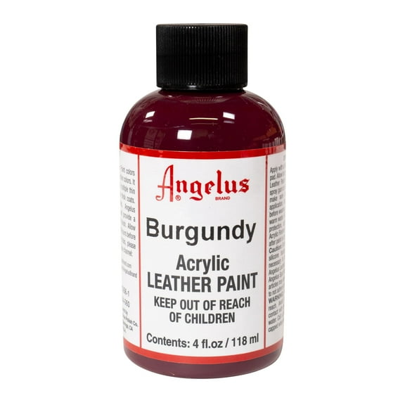 Angelus Acrylic Leather Paint, 4 oz., Burgundy