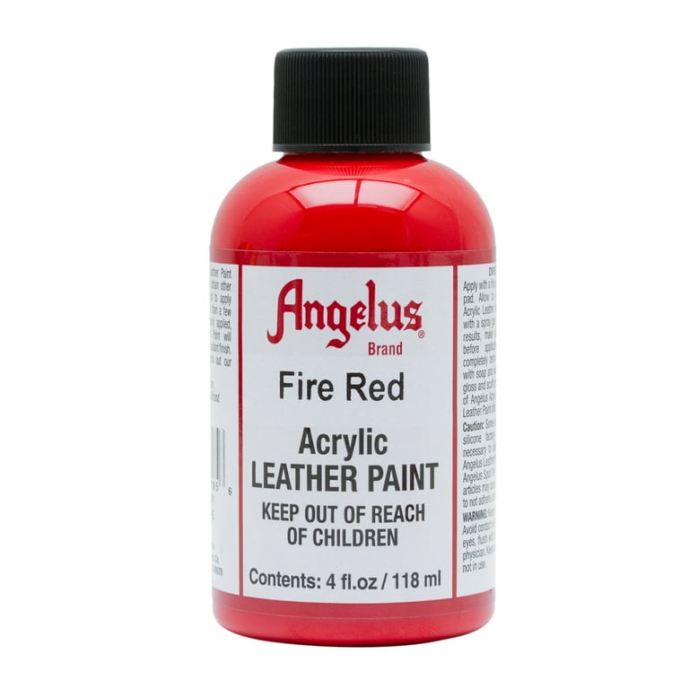 Angelus Acrylic Leather Paint 4 oz. Fire Red