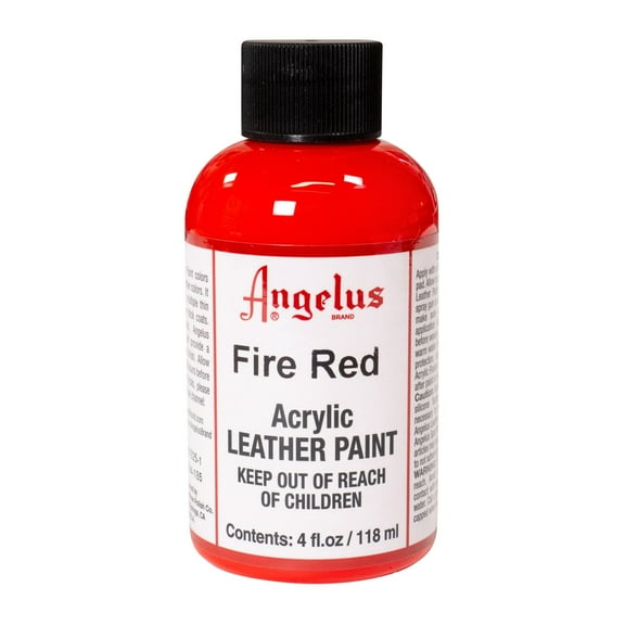 Angelus Acrylic Leather Paint, 4 oz., Fire Red