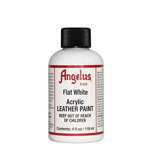 Angelus Acrylic Leather Paint - Flat White, 4 oz