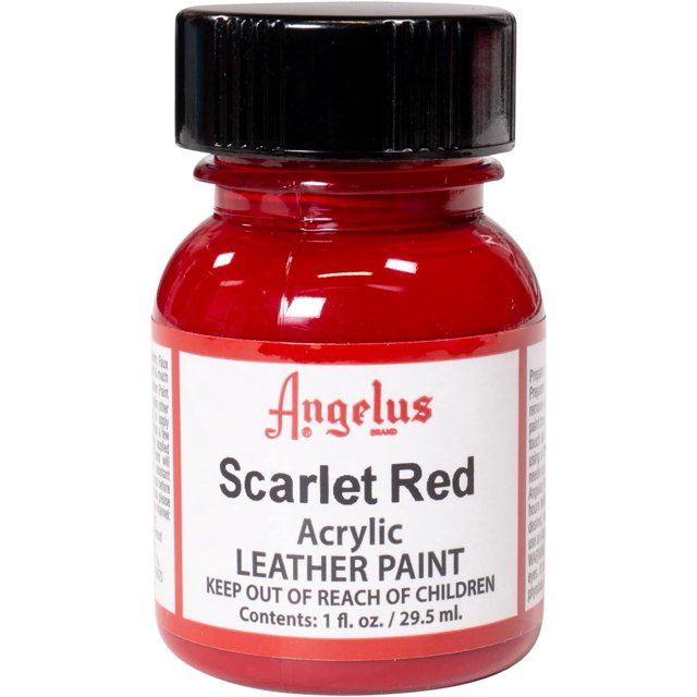 Angelus Acrylic Leather Paint Scarlet Red 1oz