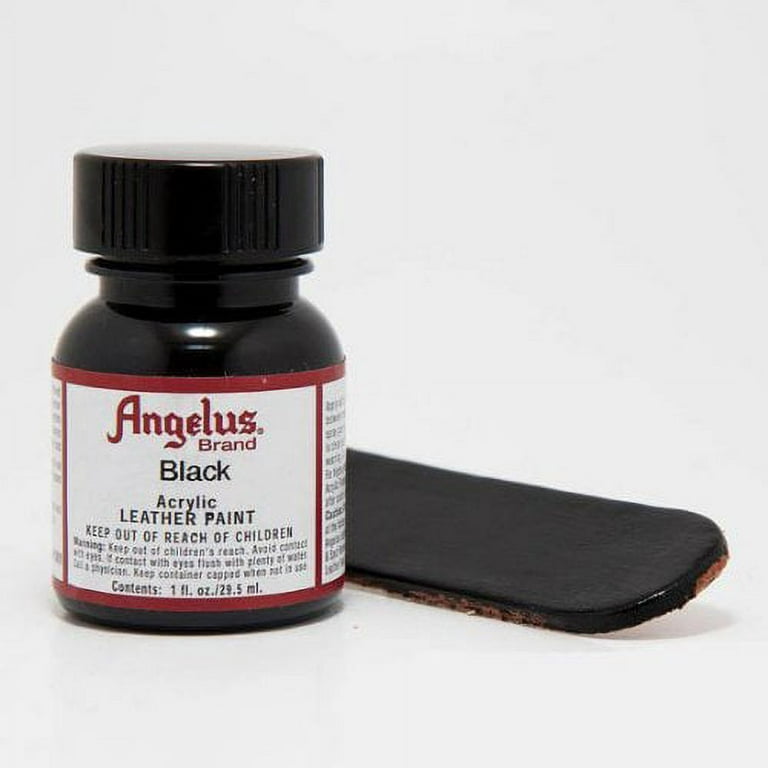 Angelus Acrylic Leather Paint - Black, 1 oz