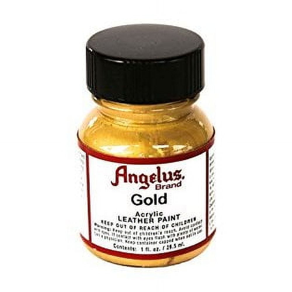 Angelus Acrylic Leather Paints 1oz for Shoe Craft, Gold Color