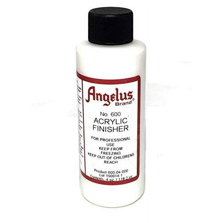  Angelus Brand Acrylic Leather Paint Finisher No. 600-4oz, Original Top Coat Protector for Leather Paint