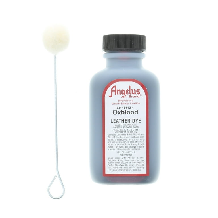 Angelus oxblood leather dye store