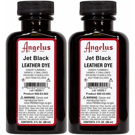 Angelus Leather Dye Jet Black - 2 Pack