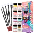 thumbnail image 1 of Angelus Leather Paint Kit, 13 Piece Set with 8 Flexible Acrylic Paints (1 oz Each) & 5-Piece Brush Set, Customize Sneakers, Leather, Canvas, Wood, Denim, Vinyl & More (Pastel Daydream), 1 of 5