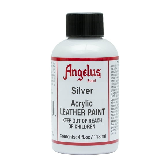 Angelus Metallic Leather Paint, 4 oz., Silver